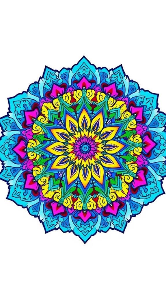 vibrant circular pattern art